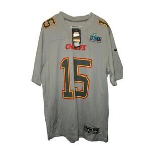 NIKE PATRICK MAHOMES GRAY KANSAS CITY CHIEFS SUPER BOWL LVII JERSEY SZ LARGE NWT